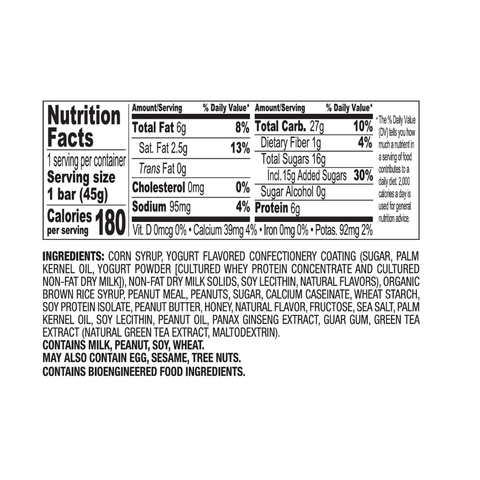 10th Tee PLUS+ Peanut Honey Energy Bar