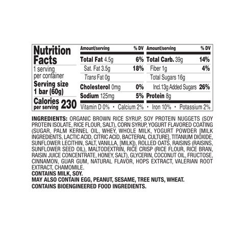 1st Tee PLUS+ Oatmeal Raisin Nutrition Bar